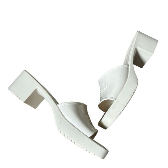 Coach Scarlett Rubber Sandals size 9 Chalk Off White Ivory - Picture 4 of 11